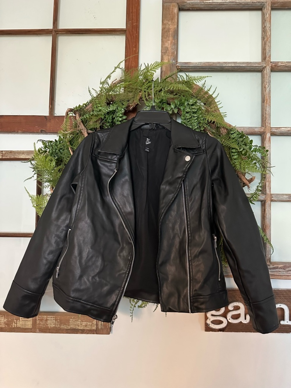 Girls Art Class faux leather jacket